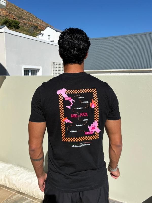 Giro di Pizza T-Shirt La Visione in Nero, Rückseite