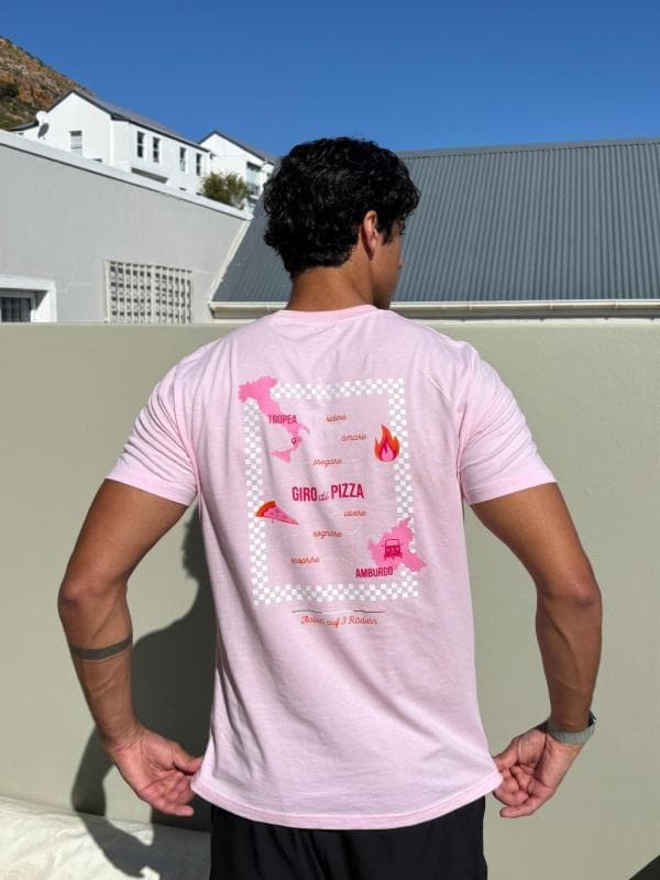 Giro di Pizza T-Shirt La Visione in Rosa del Giorno, Rückseite